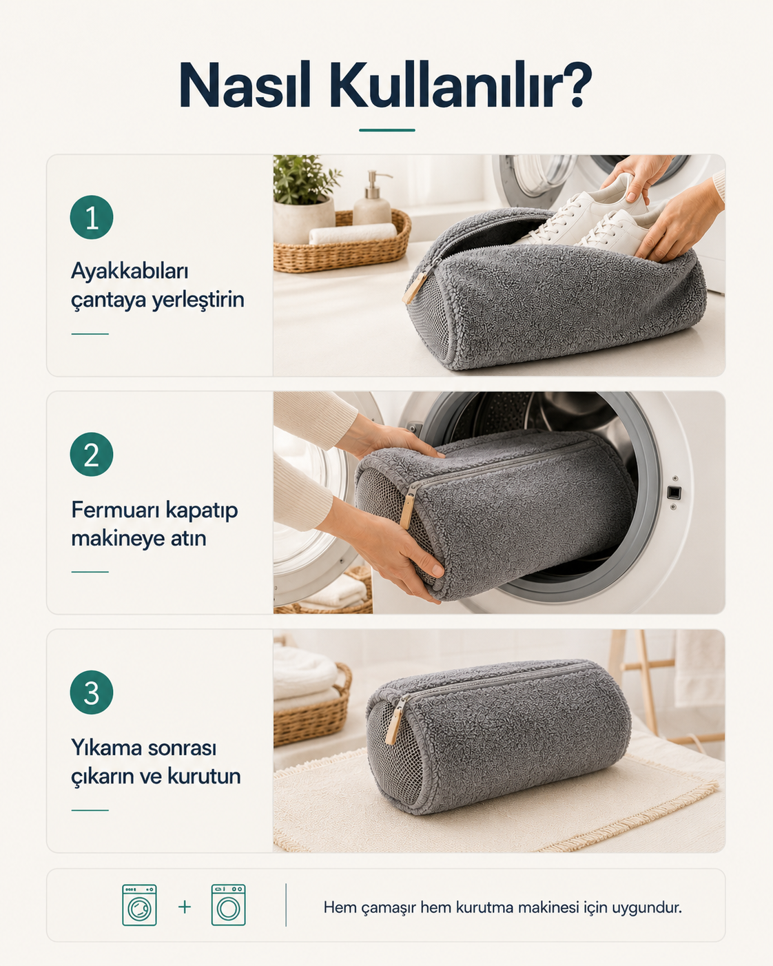 Renavyo™ Mikrofiber Ayakkabı Yıkama Çantası