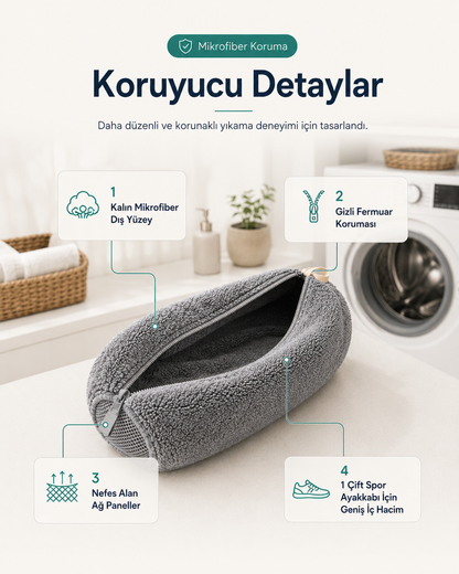 Renavyo™ Mikrofiber Ayakkabı Yıkama Çantası